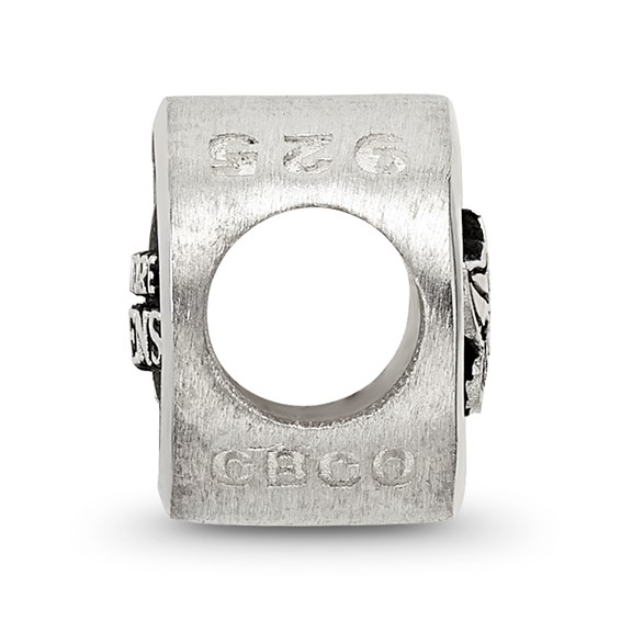 Sterling Silver LogoArt Enameled Baltimore Ravens NFL Bead