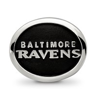 Sterling Silver LogoArt Enameled Baltimore Ravens Nfl Bead view 3