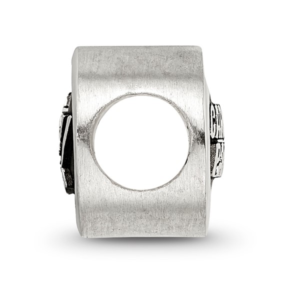 Sterling Silver LogoArt Enameled Carolina Panthers NFL Bead