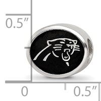 Sterling Silver LogoArt Enameled Carolina Panthers Nfl Bead view 5