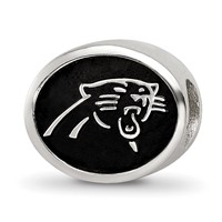 Sterling Silver LogoArt Enameled Carolina Panthers Nfl Bead view 1