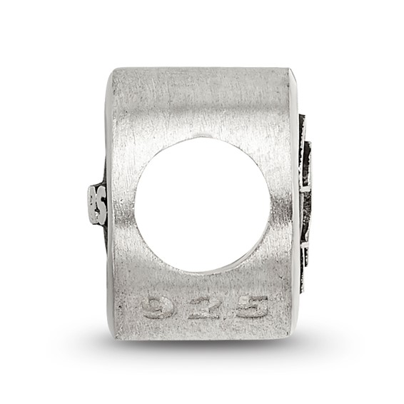 Sterling Silver LogoArt Enameled Chicago Bears NFL Bead