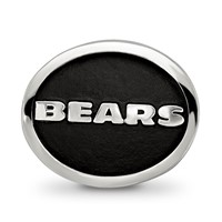 Sterling Silver LogoArt Enameled Chicago Bears Nfl Bead view 3