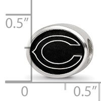 Sterling Silver LogoArt Enameled Chicago Bears Nfl Bead view 5