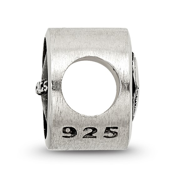 Sterling Silver LogoArt Enameled Cincinnati Bengals NFL Bead