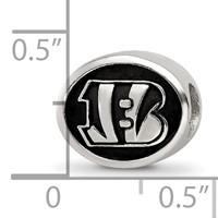 Sterling Silver LogoArt Enameled Cincinnati Bengals Nfl Bead view 5