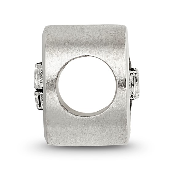 Sterling Silver LogoArt Enameled Cleveland Browns NFL Bead