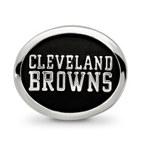 Sterling Silver LogoArt Enameled Cleveland Browns Nfl Bead view 3