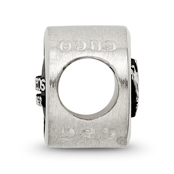 Sterling Silver LogoArt Enameled Denver Broncos NFL Bead