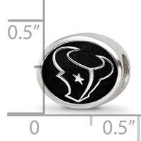 Sterling Silver LogoArt Enameled Houston Texans Nfl Bead view 5