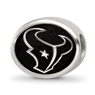 Sterling Silver LogoArt Enameled Houston Texans NFL Bead