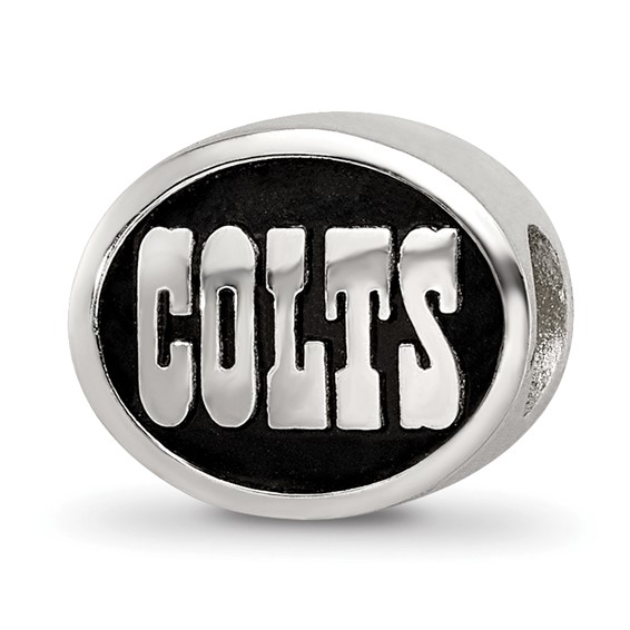 Sterling Silver LogoArt Enameled Indianapolis Colts NFL Bead
