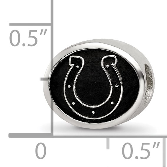Sterling Silver LogoArt Enameled Indianapolis Colts NFL Bead