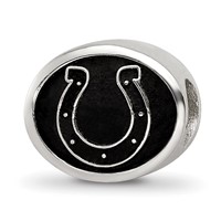 Sterling Silver LogoArt Enameled Indianapolis Colts Nfl Bead view 1