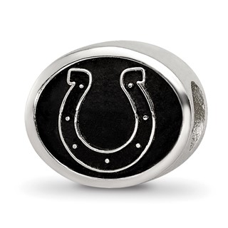 Sterling Silver LogoArt Enameled Indianapolis Colts NFL Bead