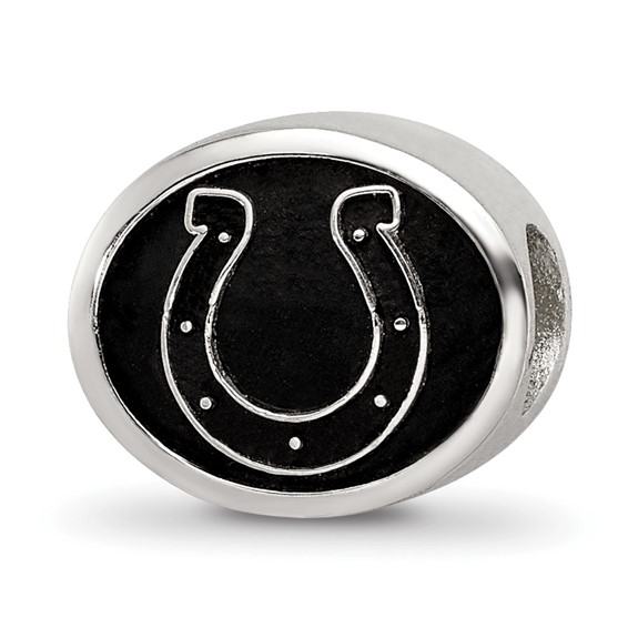 Sterling Silver LogoArt Enameled Indianapolis Colts NFL Bead