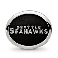 Sterling Silver LogoArt Enameled Seattle Seahawks Nfl Bead view 3