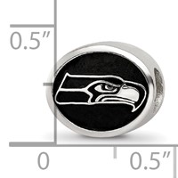 Sterling Silver LogoArt Enameled Seattle Seahawks Nfl Bead view 5