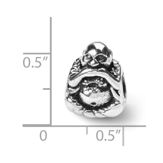 Sterling Silver Reflections Speak No Evil Buddha Bead