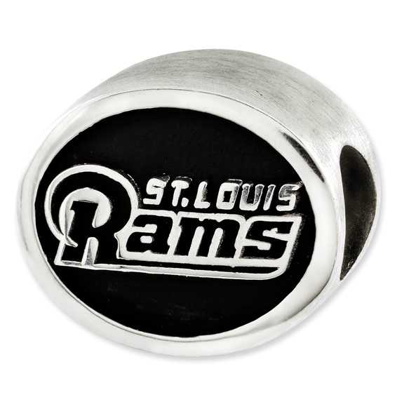 Sterling Silver Enameled St. Louis Rams NFL Bead