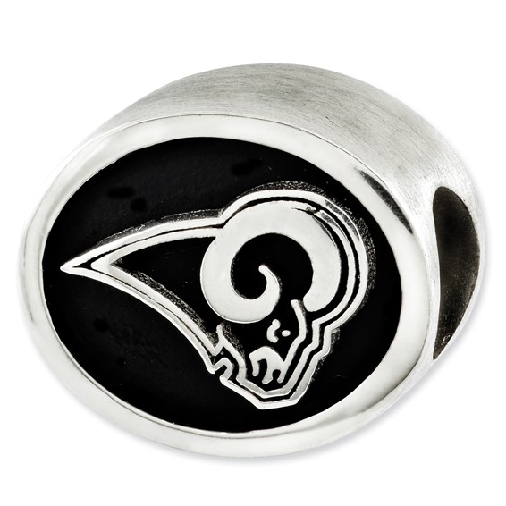 Sterling Silver Enameled St. Louis Rams NFL Bead