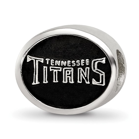 Sterling Silver LogoArt Enameled Tennessee Titans NFL Bead