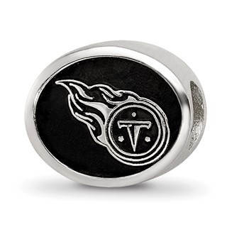 Sterling Silver LogoArt Enameled Tennessee Titans NFL Bead