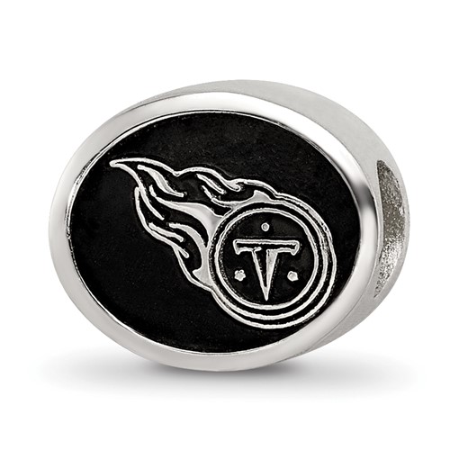 Sterling Silver LogoArt Enameled Tennessee Titans Nfl Bead