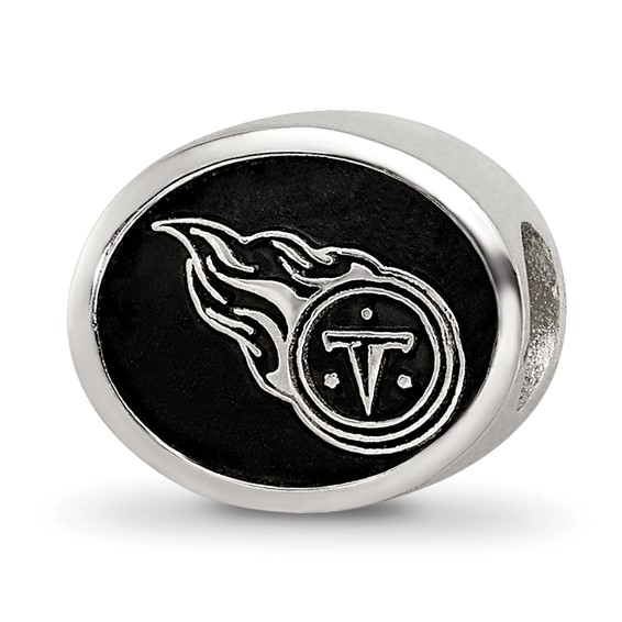 Sterling Silver LogoArt Enameled Tennessee Titans NFL Bead