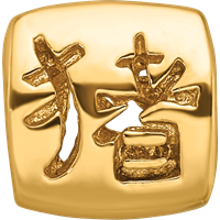 Sterling Silver Gold-plated Reflections Chinese Good Luck Bead view 3