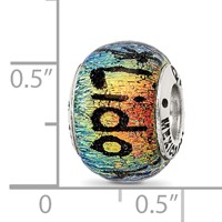 Sterling Silver Reflections Lido Key Dichroic Glass Bead view 4