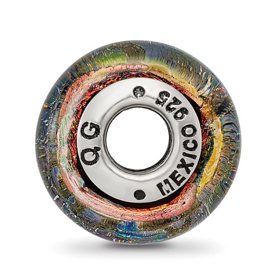 Sterling Silver Reflections Cabo Dichroic Glass Bead
