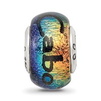 Sterling Silver Reflections Cabo Dichroic Glass Bead view 5