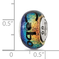 Sterling Silver Reflections Cabo Dichroic Glass Bead view 4