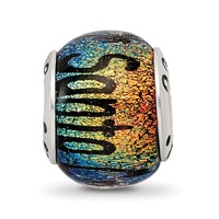 Sterling Silver Reflections Santa Cruz Dichroic Glass Bead view 5