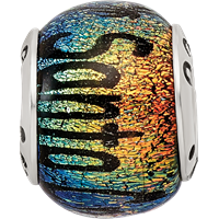 Sterling Silver Reflections Santa Cruz Dichroic Glass Bead view 3
