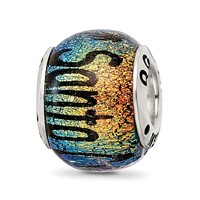 Sterling Silver Reflections Santa Cruz Dichroic Glass Bead view 1