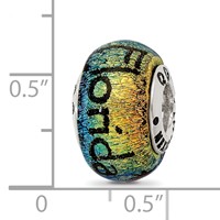 Sterling Silver Reflections Florida Dichroic Glass Bead view 4