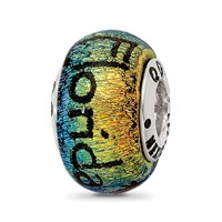 Sterling Silver Reflections Florida Dichroic Glass Bead view 1