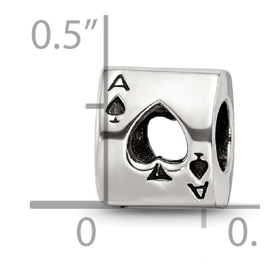 Sterling Silver Reflections Ace Card Bead