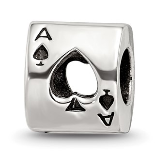 Sterling Silver Reflections Ace Card Bead