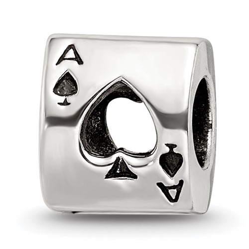 Sterling Silver Reflections Ace Card Bead