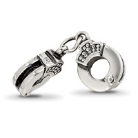 Sterling Silver Reflections Handcuffs Bead view 1