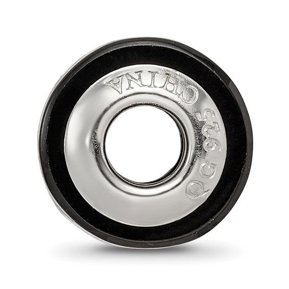 Sterling Silver Reflections Light/Dark Purple MOP Mosaic Bead