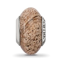 Sterling Silver Reflections Picture Jasper Bead view 5