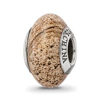 Sterling Silver Reflections Picture Jasper Bead view 1