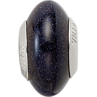 Sterling Silver Reflections Blue Sand Stone Bead view 3