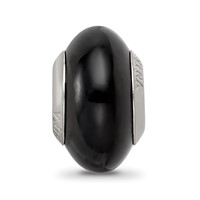 Sterling Silver Reflections Black Glass Bead view 5
