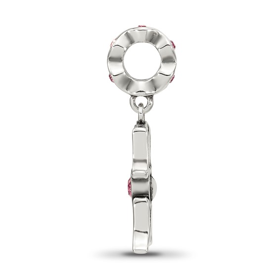 Sterling Silver Reflections Crystals MOM Dangle Bead