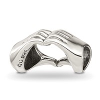 Sterling Silver Reflections Heart Hands Bead view 5
